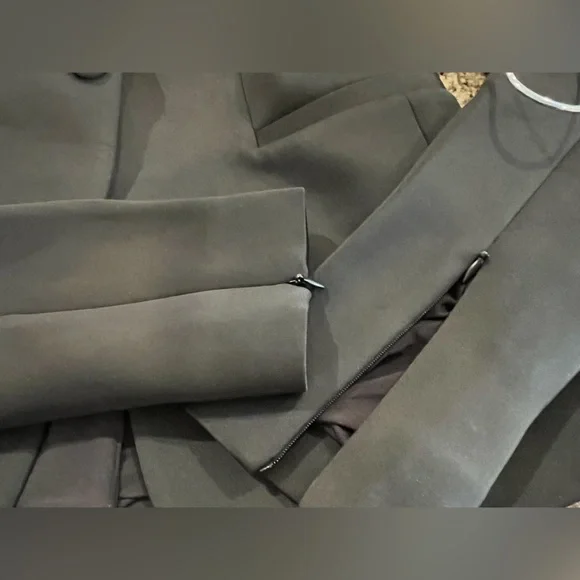 Good American Scuba Tailored Black Blazer Jacket NWT Size Small $189 GJK0112 - Picture 7 of 11